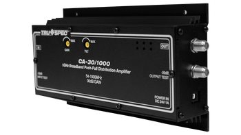 Pico Digital Tru Spec CA-30/1000 Wall-Mount 30dB Broadband Distribution Amplifier for CATV - side angle Pico Digital Tru Spec CA-30/1000 Wall-Mount 30dB Broadband Distribution Amplifier for CATV - side angle