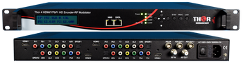 Thor H-4ADHD-QAM-IPLL 4-Channel HDMI/YpPbr/Composite to QAM Low Latency Encoder Modulator with IPTV Thor H-4ADHD-QAM-IPLL 4-Channel HDMI/YpPbr/Composite to QAM Low Latency Encoder Modulator with IPTV