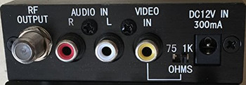 Holland Electronics HMM-10H Agile UHF and CATV Mini Modulator with LED Display - Rear Connections Holland Electronics HMM-10H Agile UHF and CATV Mini Modulator with LED Display - Rear Connections