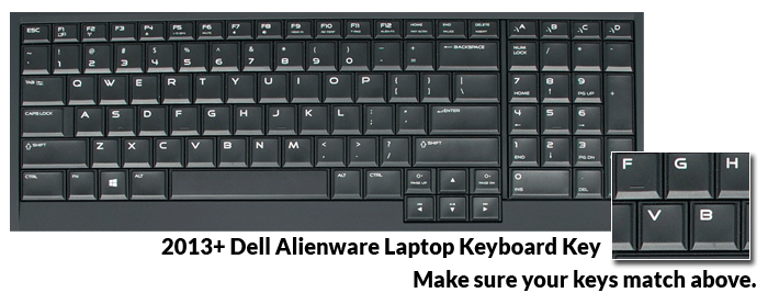 Dell Alienware M18x Replacement Laptop Keys