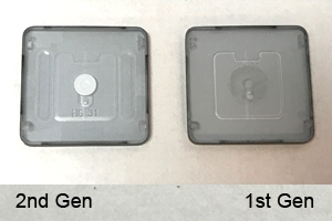 the 2nd gen butterfly key cap is taller