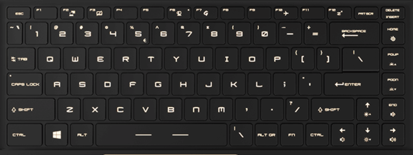 thumbnail image 2 of MSI GS73 / GS73VR Stealth Individual Keyboard Replacement Keys – Black QWERTY Keycaps 2 of 5