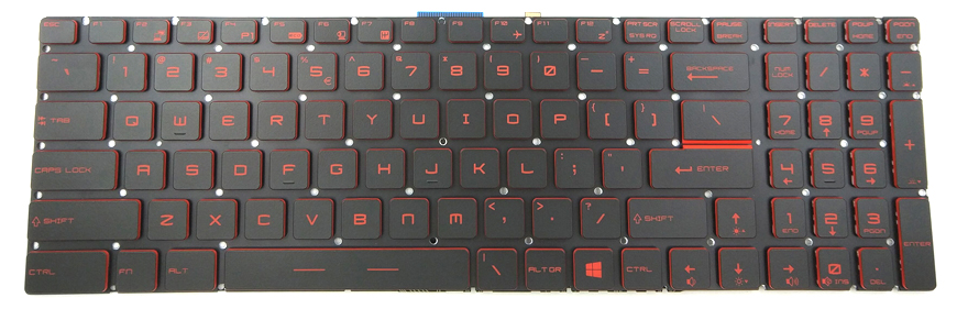 MSI GF75 Replacement Keyboard Keys (RED)