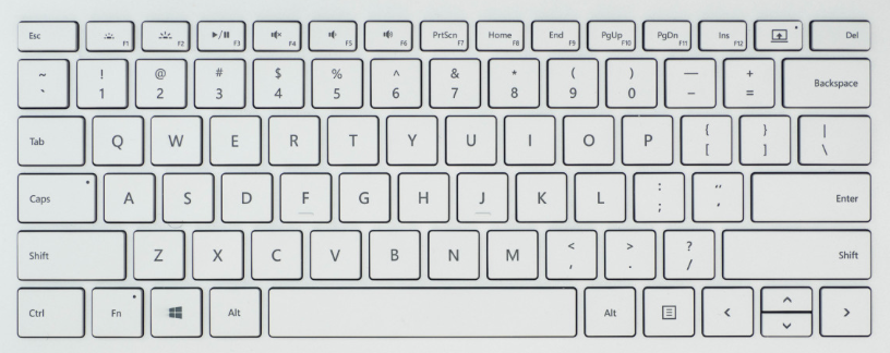 layout of the surface 1 keyboard key replacement