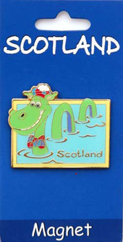 Scottish Fridge Magnet Scottish Cartoon Nessie on a Fridge Magnet Scottish Fridge Magnet Scottish Cartoon Nessie on a Fridge Magnet