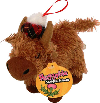 Adorable Cute Childrens Fluffy Soft Highland Cow Toy with a Tammmy Hat Adorable Cute Childrens Fluffy Soft Highland Cow Toy with a Tammmy Hat