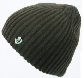 Black Ribknit Beanie Hat Thistle Design Scotish Beanie Knitted Thistle Hat Black Ribknit Beanie Hat Thistle Design Scotish Beanie Knitted Thistle Hat