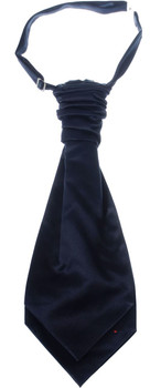 Gents Traditional Scottish Ruche Cravat Satin Tie Wedding Groom Navy Blue Gents Traditional Scottish Ruche Cravat Satin Tie Wedding Groom Navy Blue