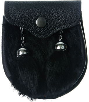 Half Dress Scottish Kids Sporran Synthetic Rabbit Fur Black Half Dress Scottish Kids Sporran Synthetic Rabbit Fur Black