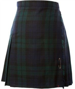 Ladies Knee Length Wool Kilt Skirt Black Watch Tartan Ladies Knee Length Wool Kilt Skirt Black Watch Tartan