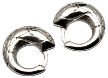 Earrings Crafted Sterling Silver Pierced Fit Loop Horn Engraved Celtic Earrings Crafted Sterling Silver Pierced Fit Loop Horn Engraved Celtic