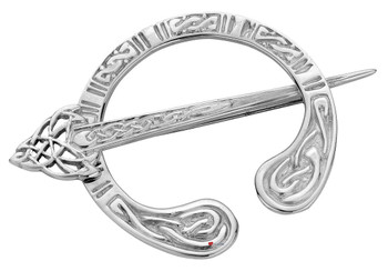 Pennanular Brooch Sterling Silver Repeat Celtic Swivel Pin Style 45mm Pennanular Brooch Sterling Silver Repeat Celtic Swivel Pin Style 45mm