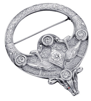 Pennanular Brooch Sterling Silver Zoomorphic Pattern Rams Head Pennanular Brooch Sterling Silver Zoomorphic Pattern Rams Head