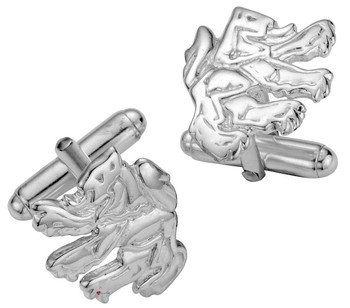 Cufflinks Sterling Silver Traditional Unframed Open Lion Rampant Cufflinks Sterling Silver Traditional Unframed Open Lion Rampant