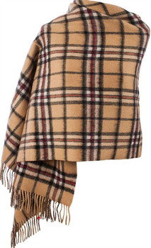Lambswool Double Faced Stole In Thomson Camel Tartan Design 73 cm Wide Lambswool Double Faced Stole In Thomson Camel Tartan Design 73 cm Wide