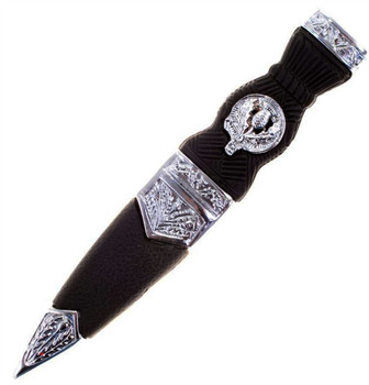 Gents Imitation Sgian Dubh With Thistle Crest Design In Chrome Style Gents Imitation Sgian Dubh With Thistle Crest Design In Chrome Style