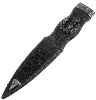 Gents Imitation Sgian Dubh With Thistle Crest Design In Antique Style Gents Imitation Sgian Dubh With Thistle Crest Design In Antique Style