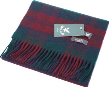 Lyle & Scott Unisex Cashmere Scarf In Lindsay Tartan Design 25.5 cm Wide Lyle & Scott Unisex Cashmere Scarf In Lindsay Tartan Design 25.5 cm Wide