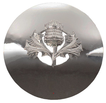 Thistle Plaid Brooch for Scottish Traditional Dress Pewter Chrome Finish Thistle Plaid Brooch for Scottish Traditional Dress Pewter Chrome Finish