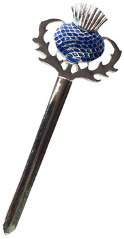 Kilt Pin Thistle Sword Design Scottish Traditional Black Enamel Kilt Pin Thistle Sword Design Scottish Traditional Black Enamel