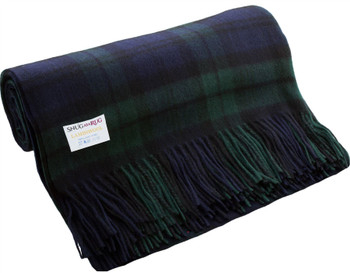 Luxury Lambswool Blanket Throw in Black Watch Tartan Luxury Lambswool Blanket Throw in Black Watch Tartan
