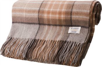 Luxury 100% Cashmere Capra hircus laniger Goat Blanket Throw in MacKellar Natural Tartan Luxury 100% Cashmere Capra hircus laniger Goat Blanket Throw in MacKellar Natural Tartan
