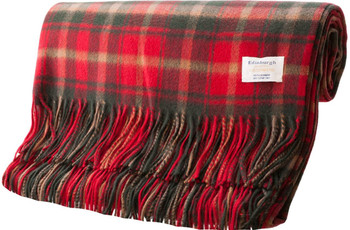 Luxury 100% Cashmere Capra hircus laniger Goat Blanket Throw in Dark Maple Tartan Luxury 100% Cashmere Capra hircus laniger Goat Blanket Throw in Dark Maple Tartan