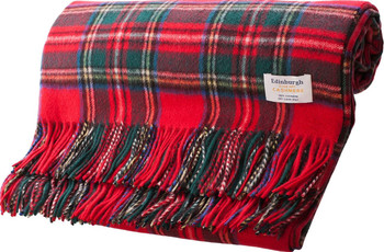 Luxury 100% Cashmere Capra hircus laniger Goat Blanket Throw in Royal Stewart Tartan Luxury 100% Cashmere Capra hircus laniger Goat Blanket Throw in Royal Stewart Tartan