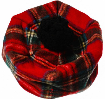 Ladies Lambswool Tammy Hat in Royal Stewart Tartan One Size Ladies Lambswool Tammy Hat in Royal Stewart Tartan One Size