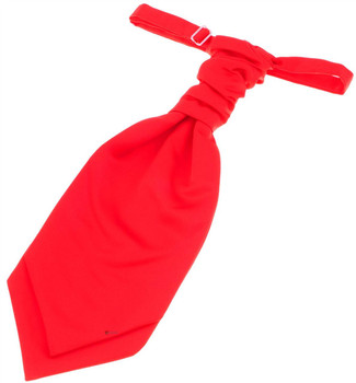 Gents Traditional Scottish Ruche Cravat Satin Tie Wedding Groom Scarlet Gents Traditional Scottish Ruche Cravat Satin Tie Wedding Groom Scarlet