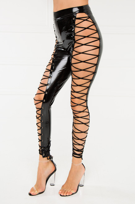 Down For Whatever Pant - Black Patent Down For Whatever Pant - Black Patent