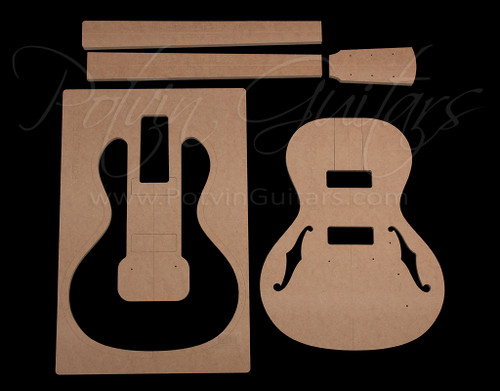 parlor electric singlecut template set potvin guitars