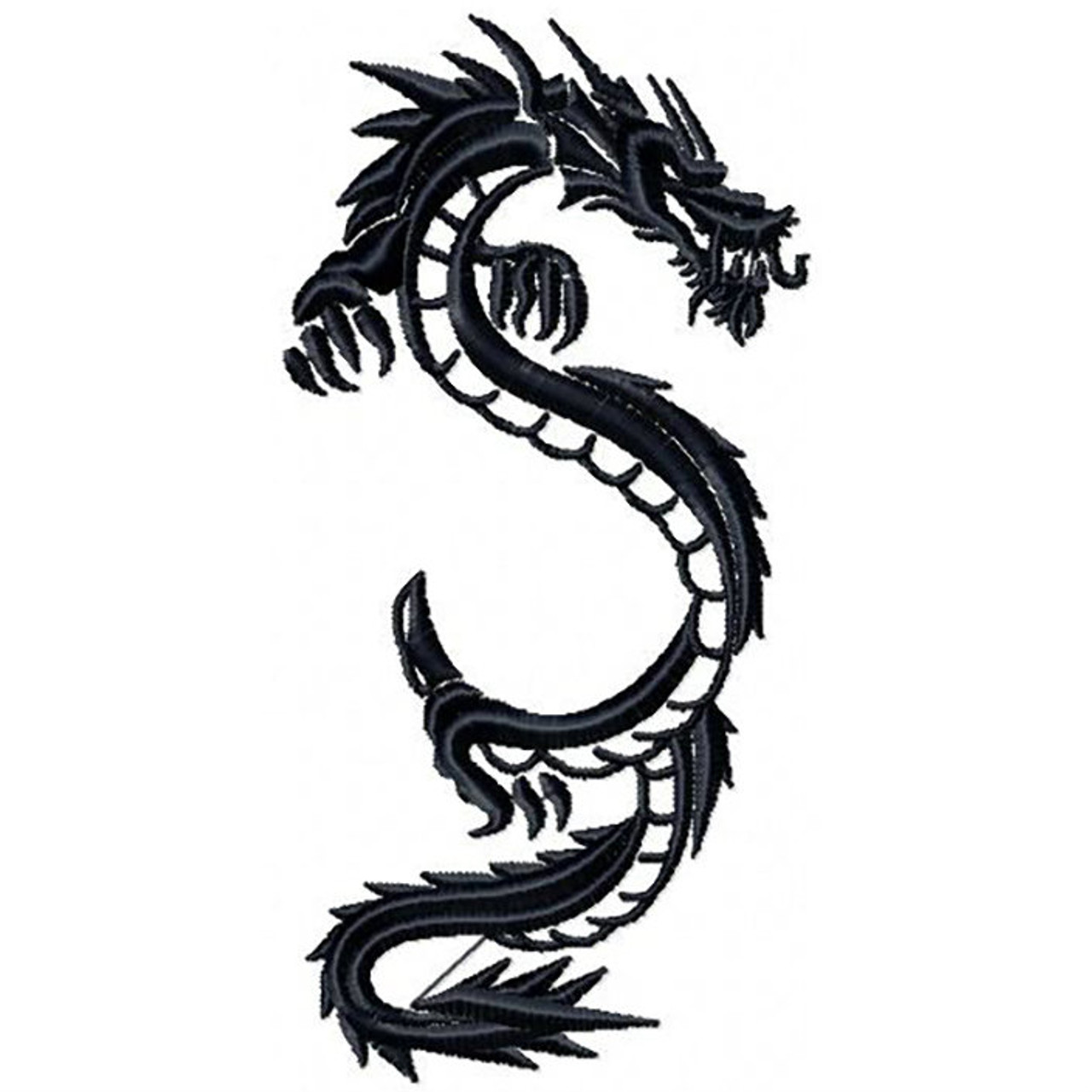 machine embroidery design tribal dragon design 4