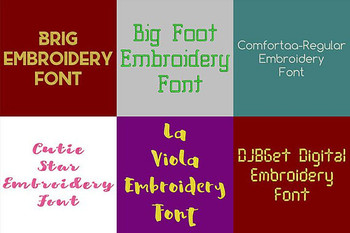 20 VP3 Font Bundle - Volume 1 - 20 Husqvarna Viking Machine Embroidery Fonts 20 VP3 Font Bundle - Volume 1 - 20 Husqvarna Viking Machine Embroidery Fonts
