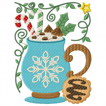 Snowflake Drink - Christmas Hot Drinks #06 Machine Embroidery Design Snowflake Drink - Christmas Hot Drinks #06 Machine Embroidery Design