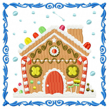 Ginger Bread House - Ginger Breads #02 Machine Embroidery Design Ginger Bread House - Ginger Breads #02 Machine Embroidery Design