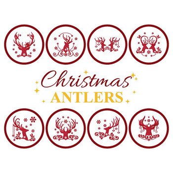 Christmas Antlers Collection of 8 Machine Embroidery Designs Christmas Antlers Collection of 8 Machine Embroidery Designs