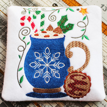 Christmas Hot Drinks Collection of 6 Machine Embroidery Designs Christmas Hot Drinks Collection of 6 Machine Embroidery Designs