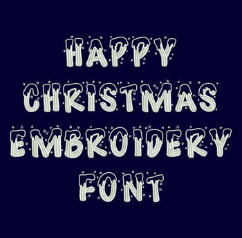 Happy Christmas Machine Embroidery Font Now Includes BX Format! Happy Christmas Machine Embroidery Font Now Includes BX Format!
