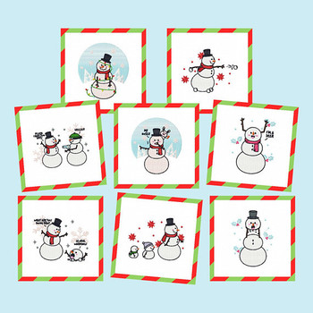 Funny Snowman Collection of 8 Machine Embroidery Designs Funny Snowman Collection of 8 Machine Embroidery Designs