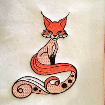 Fox Machine Embroidery Design Stitched Fox Machine Embroidery Design Stitched