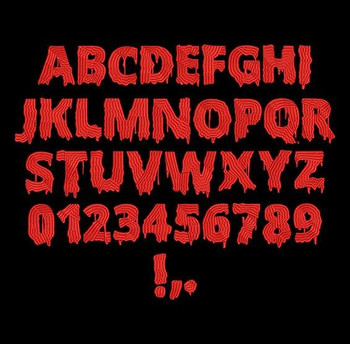 Scary Halloween Machine Embroidery Font Now Includes BX Format Scary Halloween Machine Embroidery Font Now Includes BX Format