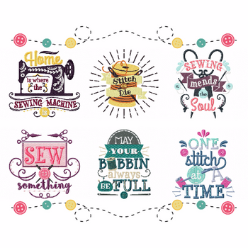 Sewing Hobby Collection of 6 Machine Embroidery Designs Sewing Hobby Collection of 6 Machine Embroidery Designs