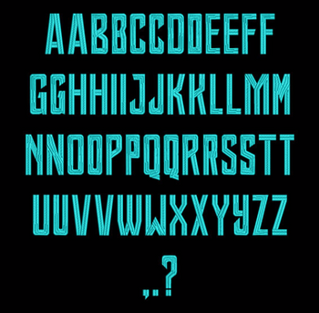 Justice Machine Embroidery Font - Now Includes BX Format! Justice Machine Embroidery Font - Now Includes BX Format!