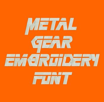 Metal Gear Machine Embroidery Font - Now Includes BX Format! Metal Gear Machine Embroidery Font - Now Includes BX Format!