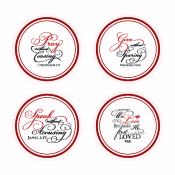 Religious Typography Collection of 4 Machine Embroidery Designs Religious Typography Collection of 4 Machine Embroidery Designs