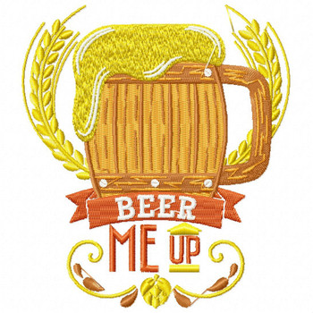 Beer Me Up - Craft Beer Hobby Collection #01 Machine Embroidery Design Beer Me Up - Craft Beer Hobby Collection #01 Machine Embroidery Design
