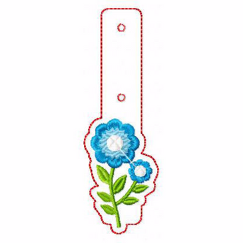 Flower Embellishments 02 Key Fobs - In The Hoop Machine Embroidery Design Flower Embellishments 02 Key Fobs - In The Hoop Machine Embroidery Design