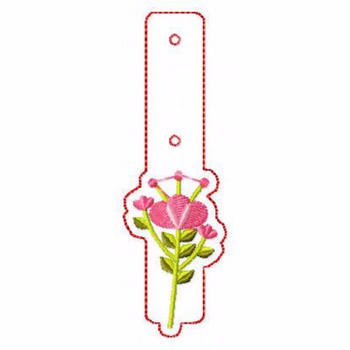 Flower Embellishments 03 Key Fobs - In The Hoop Machine Embroidery Design Flower Embellishments 03 Key Fobs - In The Hoop Machine Embroidery Design