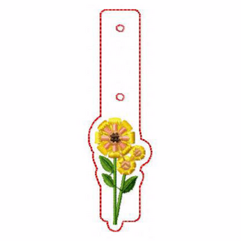 Flower Embellishments 04 Key Fobs - In The Hoop Machine Embroidery Design Flower Embellishments 04 Key Fobs - In The Hoop Machine Embroidery Design